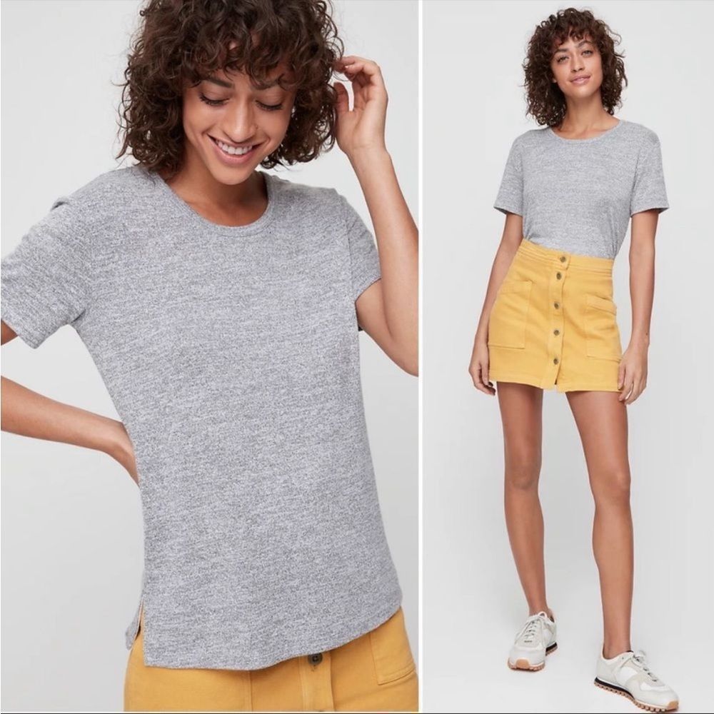 Aritzia Wilfred Free Divina T-Shirt XS Heathered Gray